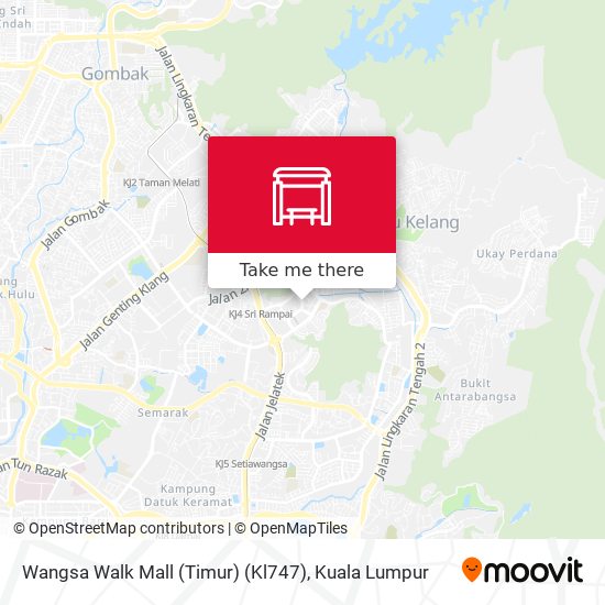 Peta Wangsa Walk Mall (Timur) (Kl747)