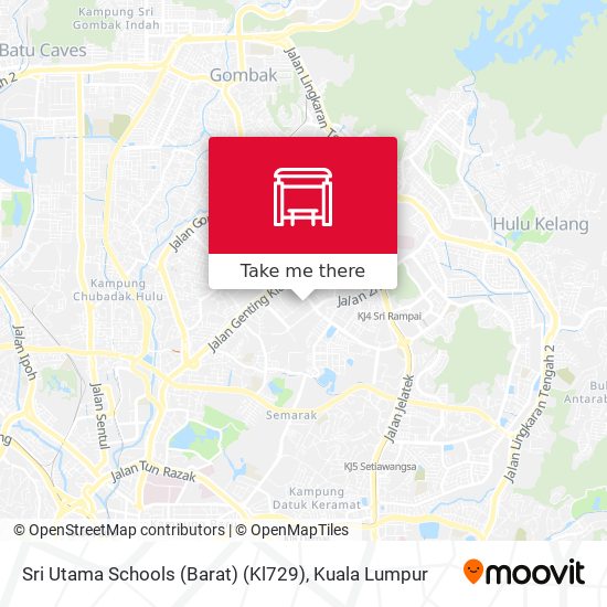 Peta Sri Utama Schools (Barat) (Kl729)