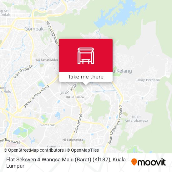 Peta Flat Seksyen 4 Wangsa Maju (Barat) (Kl187)
