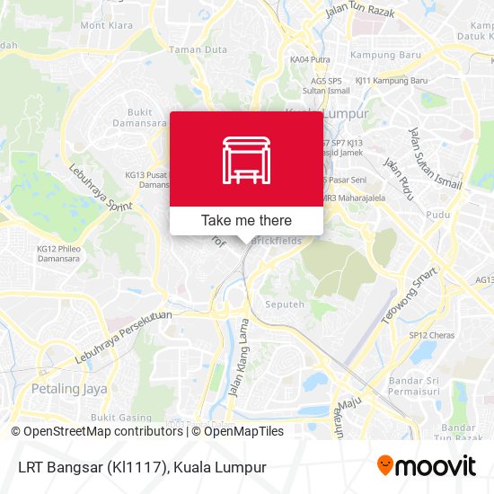 Peta LRT Bangsar (Kl1117)