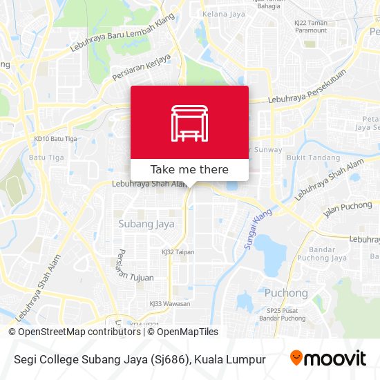 Peta Segi College Subang Jaya (Sj686)