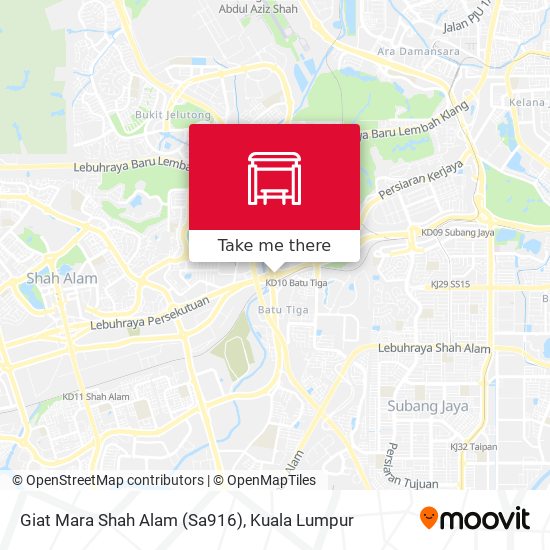 Peta Giat Mara Shah Alam (Sa916)
