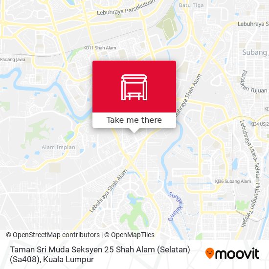 Peta Taman Sri Muda Seksyen 25 Shah Alam (Selatan) (Sa408)