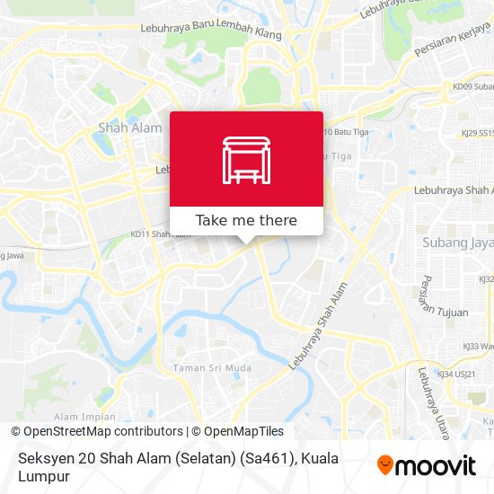Peta Seksyen 20 Shah Alam (Selatan) (Sa461)
