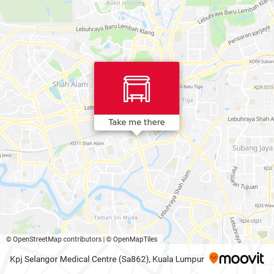 Kpj Selangor Medical Centre (Sa862) map