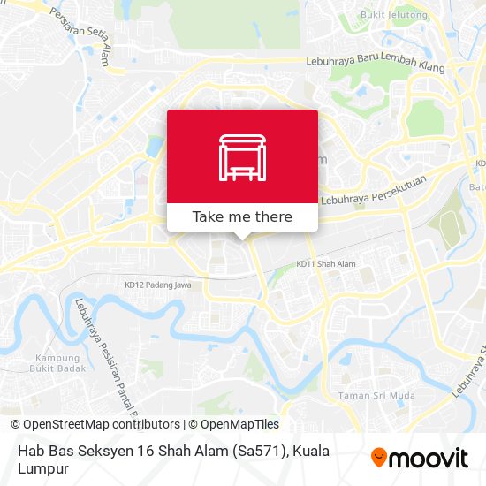 Peta Hab Bas Seksyen 16 Shah Alam (Sa571)