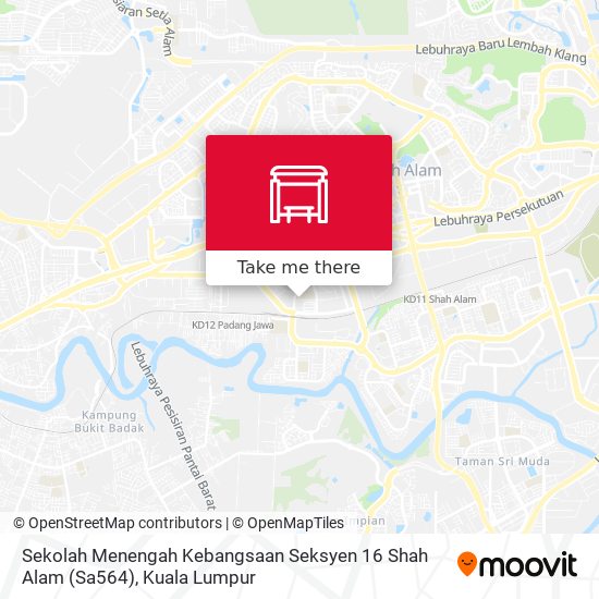 Peta Sekolah Menengah Kebangsaan Seksyen 16 Shah Alam (Sa564)