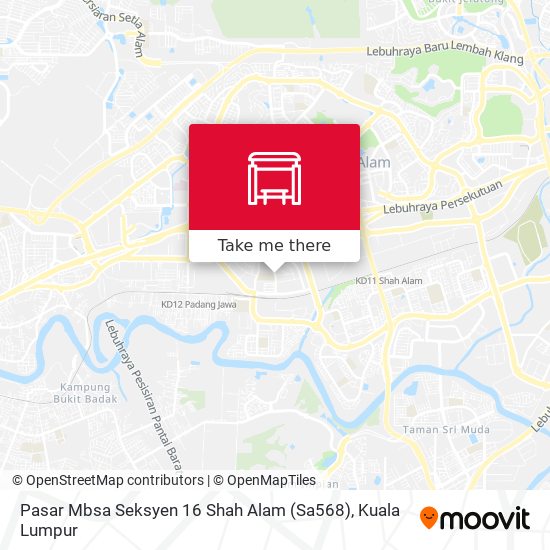 Pasar Mbsa Seksyen 16 Shah Alam (Sa568) map