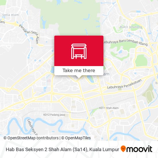 Hab Bas Seksyen 2 Shah Alam (Sa14) map