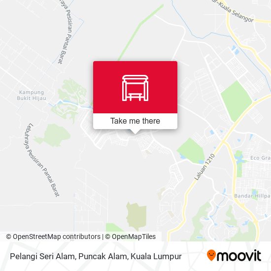 Pelangi Seri Alam, Puncak Alam map