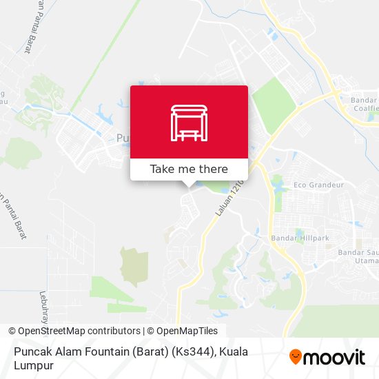 Puncak Alam Fountain (Barat) (Ks344) map