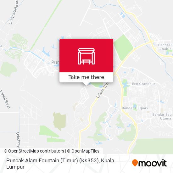 Puncak Alam Fountain (Timur) (Ks353) map