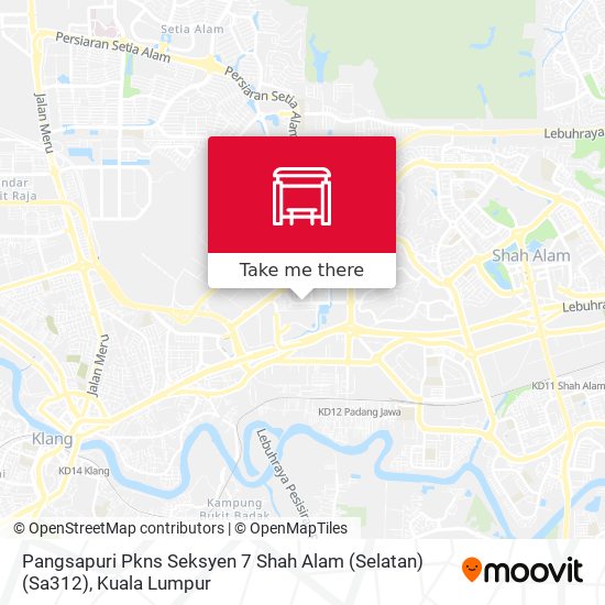Pangsapuri Pkns Seksyen 7 Shah Alam (Selatan) (Sa312) map