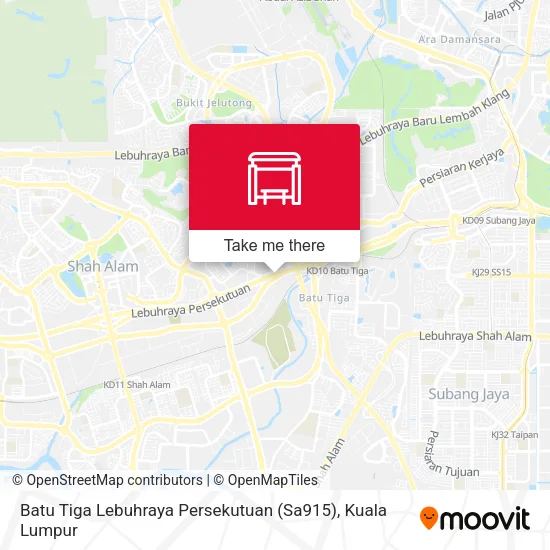 Batu Tiga Lebuhraya Persekutuan (Sa915) map