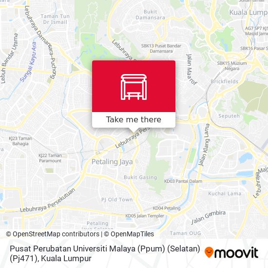 Pusat Perubatan Universiti Malaya (Ppum) (Selatan) (Pj471) map