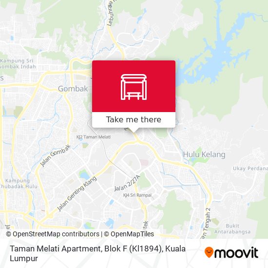 Peta Taman Melati Apartment, Blok F (Kl1894)