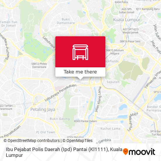 Ibu Pejabat Polis Daerah (Ipd) Pantai (Kl1111) map