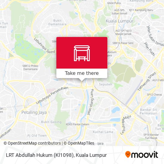 LRT Abdullah Hukum (Kl1098) map