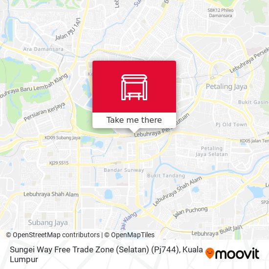 Sungei Way Free Trade Zone (Selatan) (Pj744) map