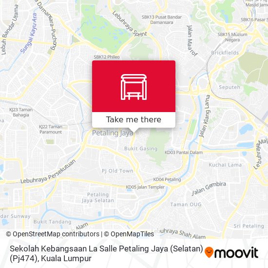 Peta Sekolah Kebangsaan La Salle Petaling Jaya (Selatan) (Pj474)