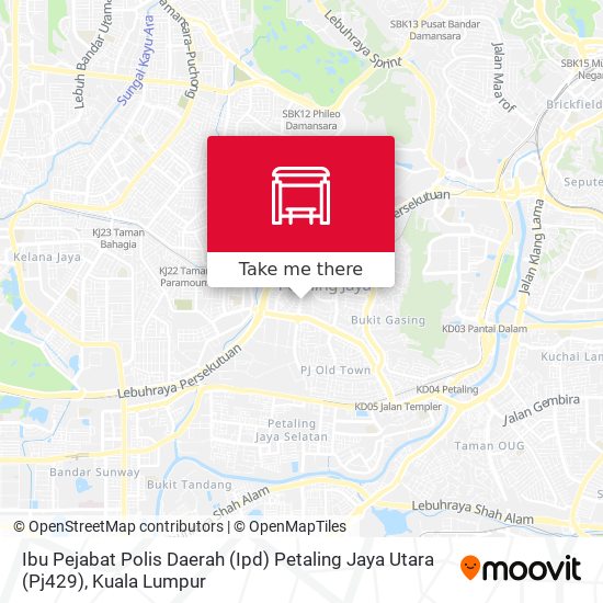 Ibu Pejabat Polis Daerah (Ipd) Petaling Jaya Utara (Pj429) map