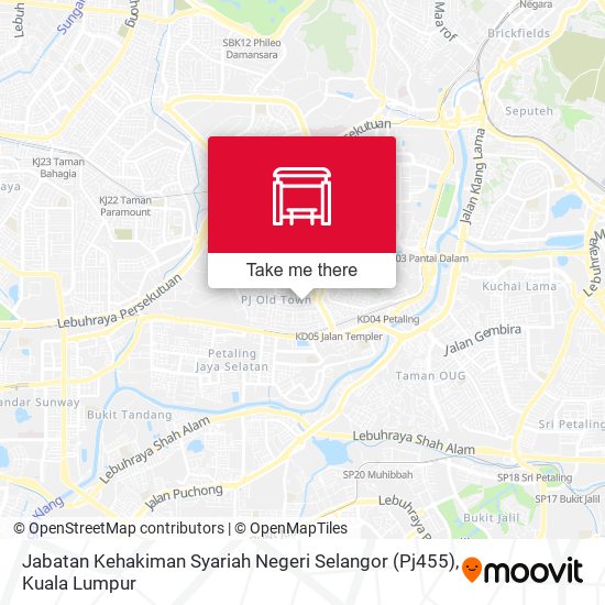 Jabatan Kehakiman Syariah Negeri Selangor (Pj455) map