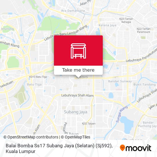 Peta Balai Bomba Ss17 Subang Jaya (Selatan) (Sj592)