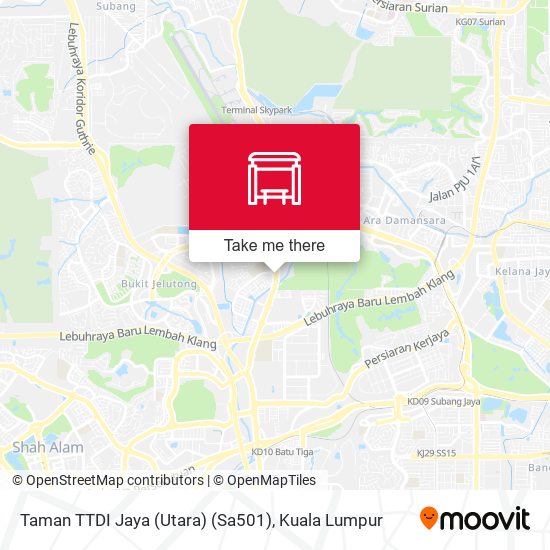Peta Taman TTDI Jaya (Utara) (Sa501)