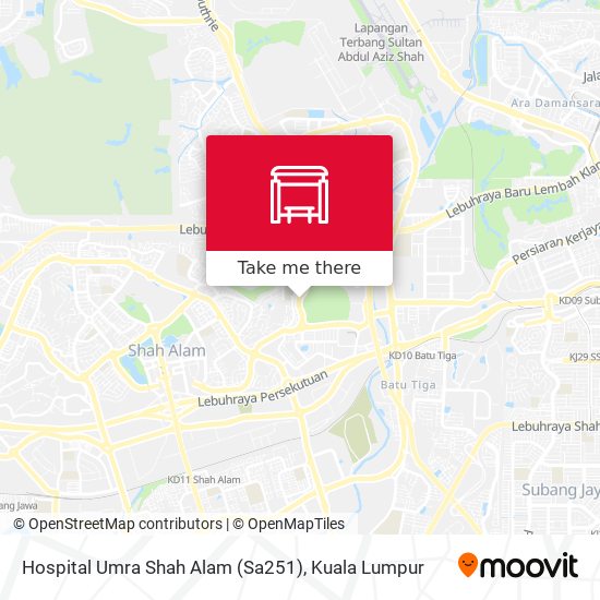 Peta Hospital Umra Shah Alam (Sa251)