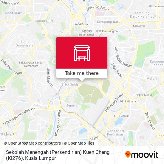 Peta Sekolah Menengah (Persendirian) Kuen Cheng (Kl276)