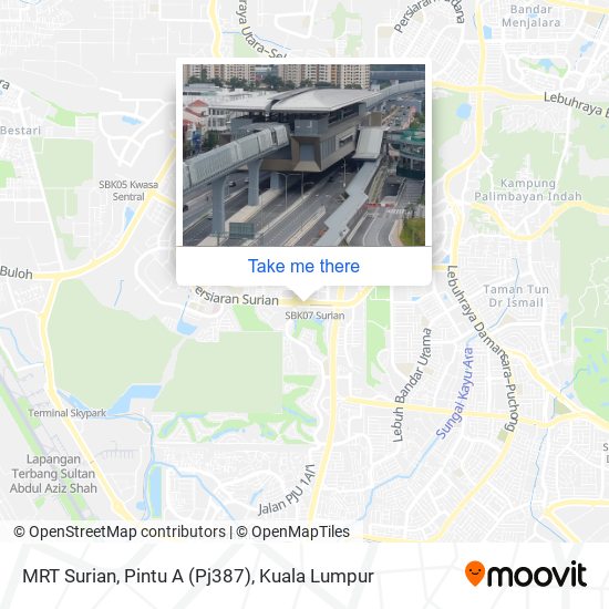 Peta MRT Surian, Pintu A (Pj387)