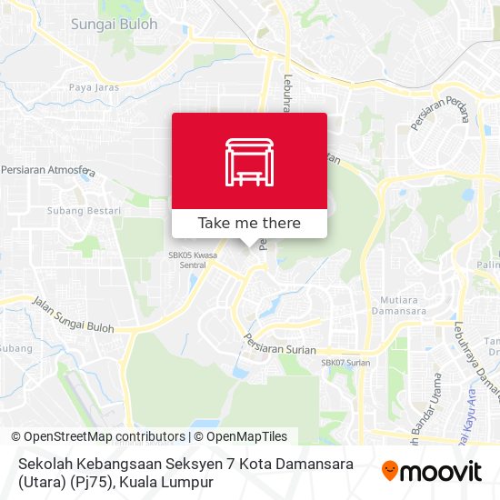 Peta Sekolah Kebangsaan Seksyen 7 Kota Damansara (Utara) (Pj75)