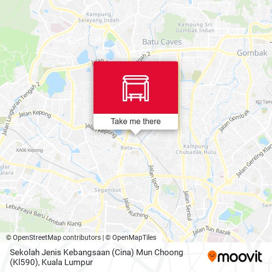 Sekolah Jenis Kebangsaan (Cina) Mun Choong (Kl590) map