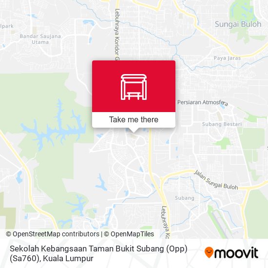 Peta Sekolah Kebangsaan Taman Bukit Subang (Opp) (Sa760)