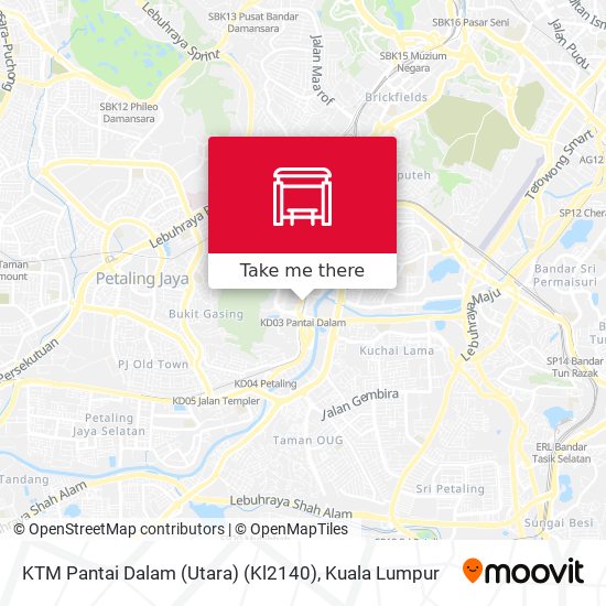 KTM Pantai Dalam (Utara) (Kl2140) map