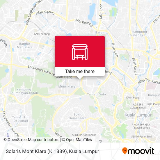 Solaris Mont Kiara (Kl1889) map