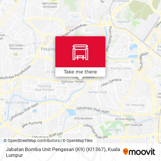 Jabatan Bomba Unit Pengesan (K9) (Kl1367) map