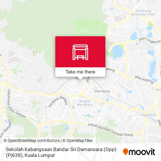 Peta Sekolah Kebangsaan Bandar Sri Damansara (Opp) (Pj638)