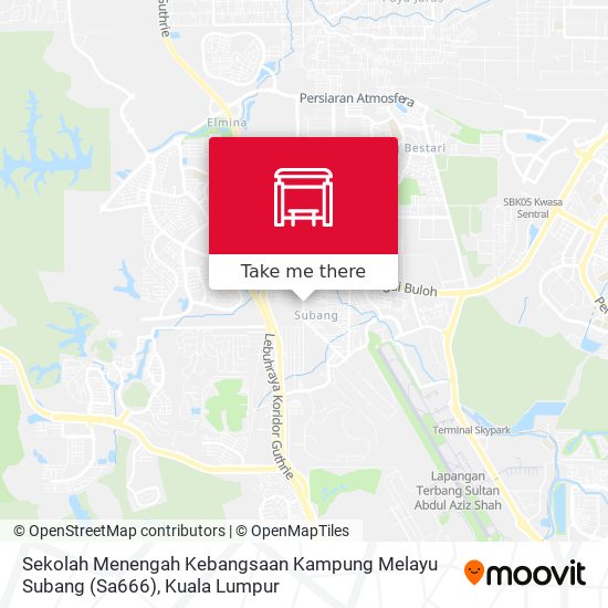 Peta Sekolah Menengah Kebangsaan Kampung Melayu Subang (Sa666)