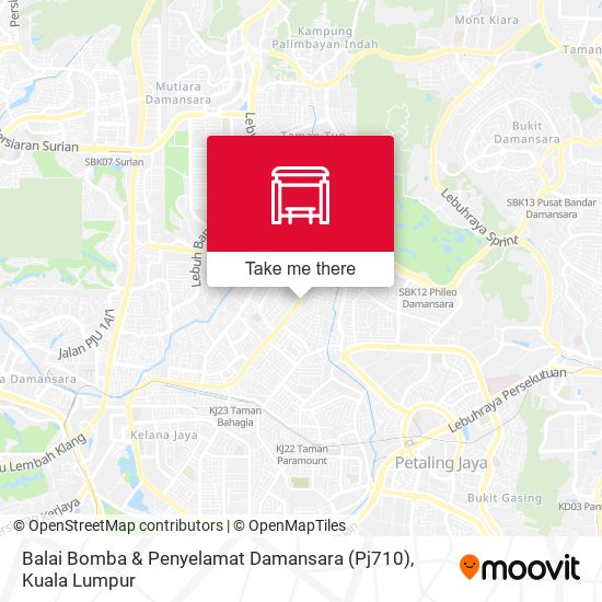 Balai Bomba & Penyelamat Damansara (Pj710) map