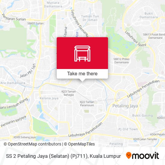 SS 2 Petaling Jaya (Selatan) (Pj711) map