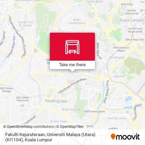 Fakulti Kejuruteraan, Universiti Malaya (Utara) (Kl1104) map