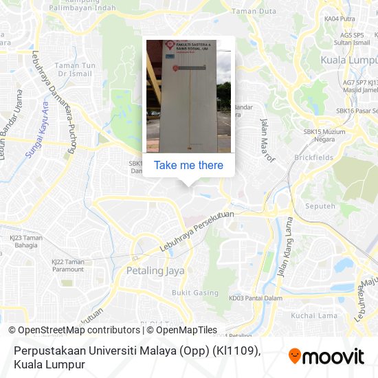 Perpustakaan Universiti Malaya (Opp) (Kl1109) map