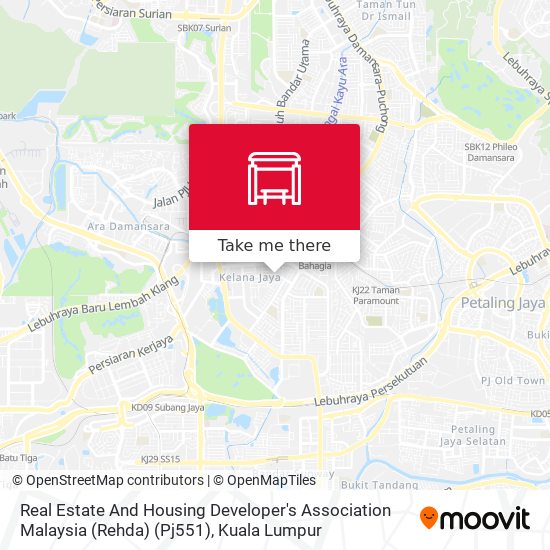 Real Estate And Housing Developer's Association Malaysia (Rehda) (Pj551) map