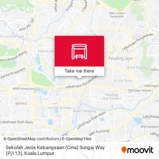 Sekolah Jenis Kebangsaan (Cina) Sungai Way (Pj113) map