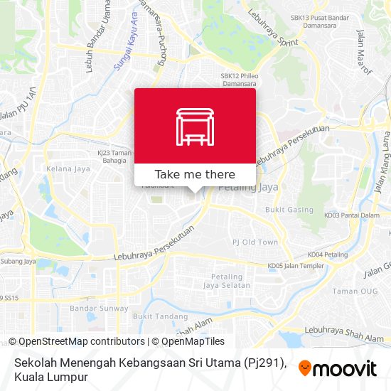 Peta Sekolah Menengah Kebangsaan Sri Utama (Pj291)