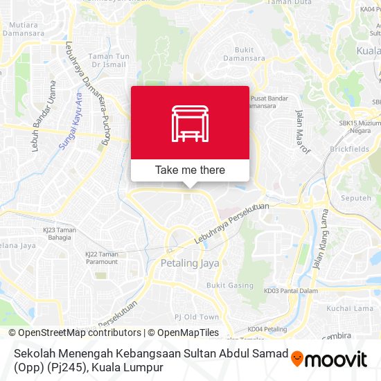 Sekolah Menengah Kebangsaan Sultan Abdul Samad (Opp) (Pj245) map