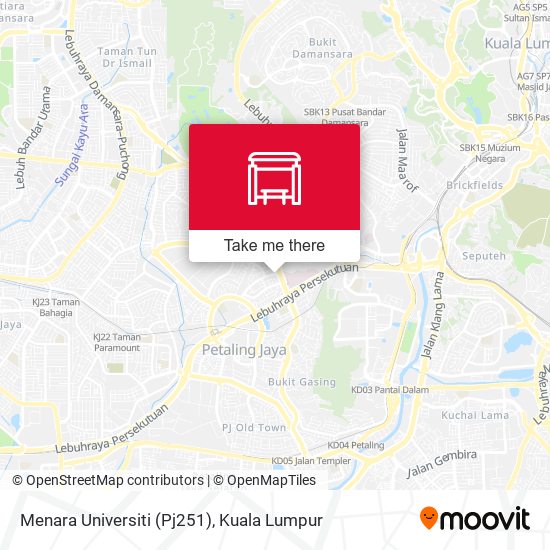 Menara Universiti (Pj251) map