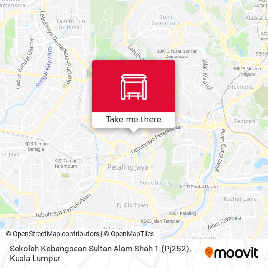 Peta Sekolah Kebangsaan Sultan Alam Shah 1 (Pj252)