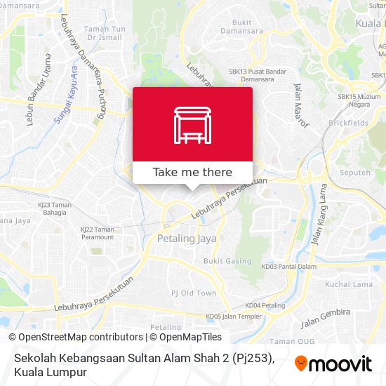 Peta Sekolah Kebangsaan Sultan Alam Shah 2 (Pj253)